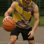 Didgeridoo Sleeveless Hoodie Aboriginal Dot Painting Indigenous Traditional Instrument
