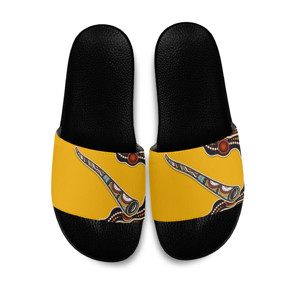 Didgeridoo Slide Sandals Aboriginal Dot Painting Indigenous Traditional Instrument