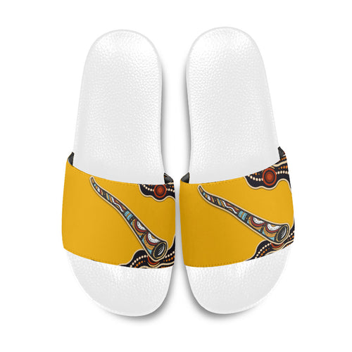 Didgeridoo Slide Sandals Aboriginal Dot Painting Indigenous Traditional Instrument