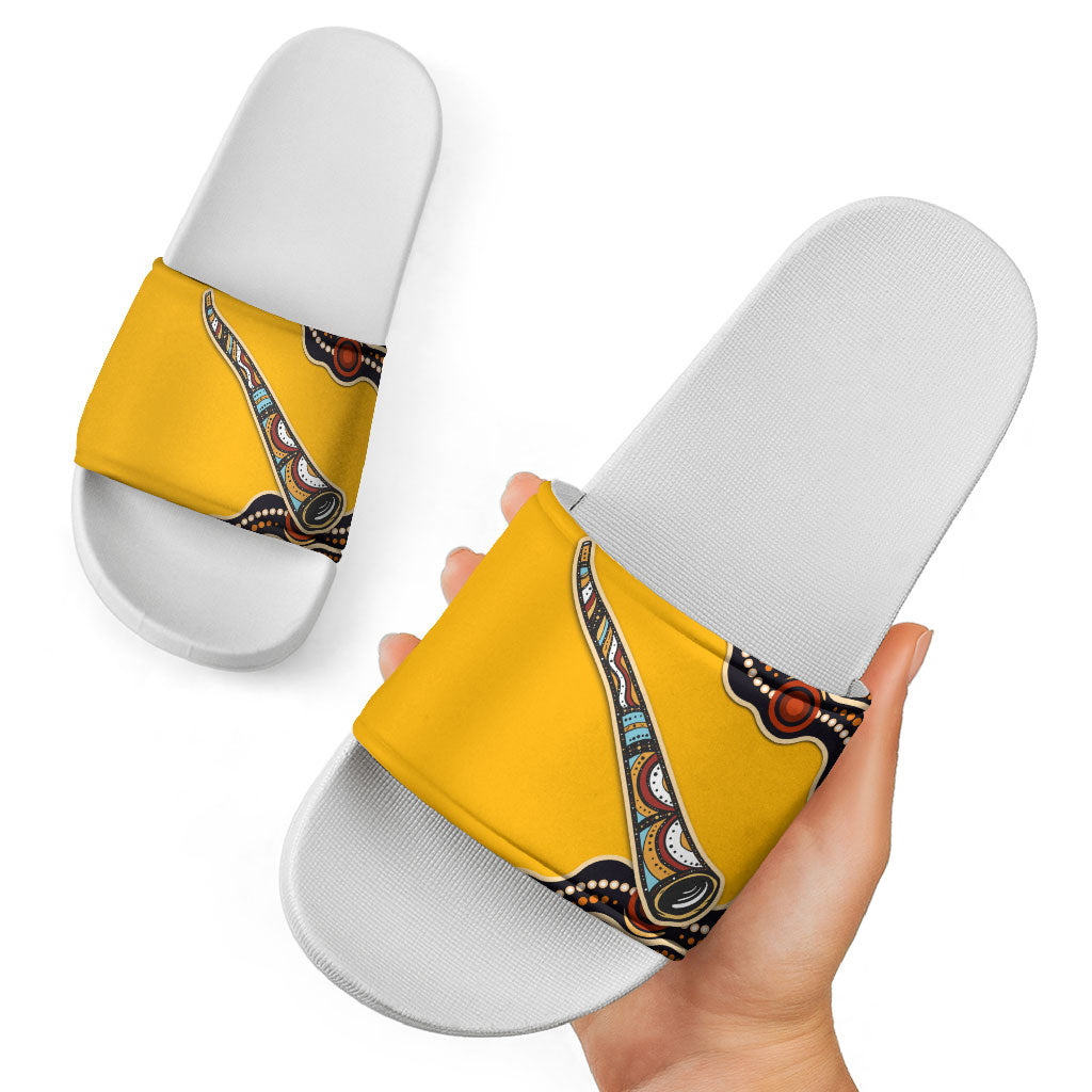 Didgeridoo Slide Sandals Aboriginal Dot Painting Indigenous Traditional Instrument