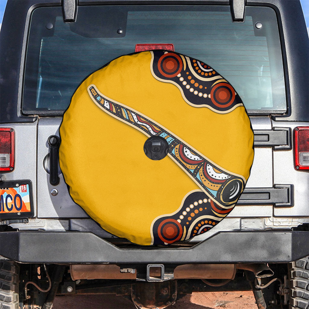 Didgeridoo Spare Tire Cover Aboriginal Dot Painting Indigenous Traditional Instrument