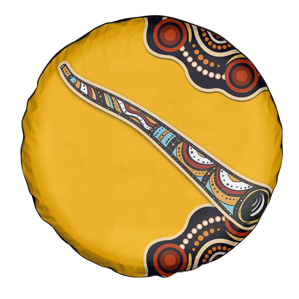 Didgeridoo Spare Tire Cover Aboriginal Dot Painting Indigenous Traditional Instrument