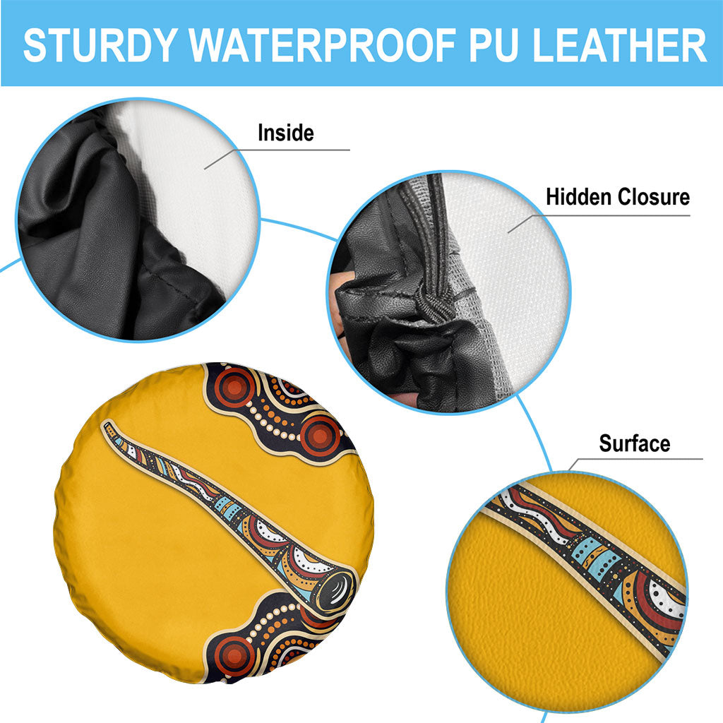 Didgeridoo Spare Tire Cover Aboriginal Dot Painting Indigenous Traditional Instrument