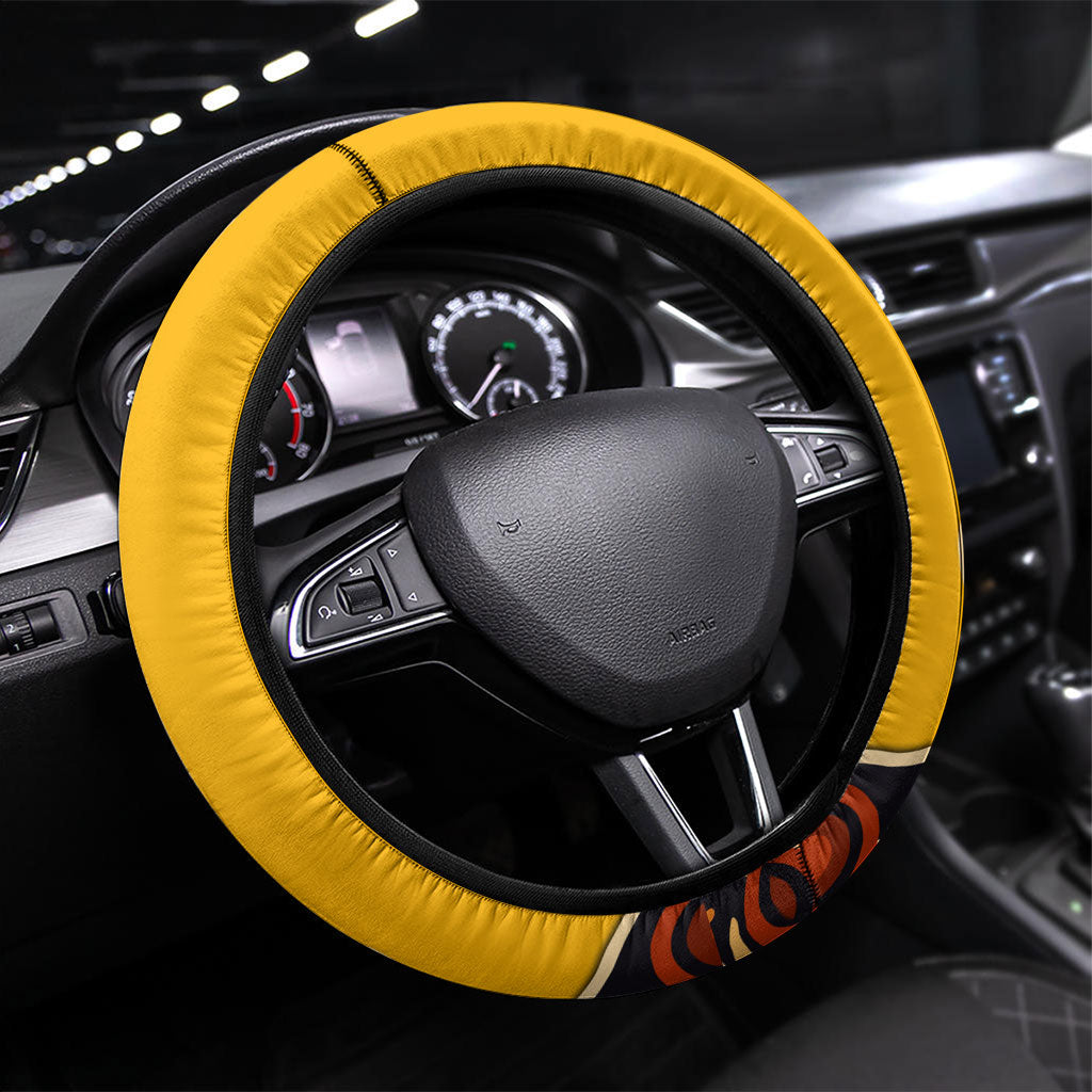 Didgeridoo Steering Wheel Cover Aboriginal Dot Painting Indigenous Traditional Instrument