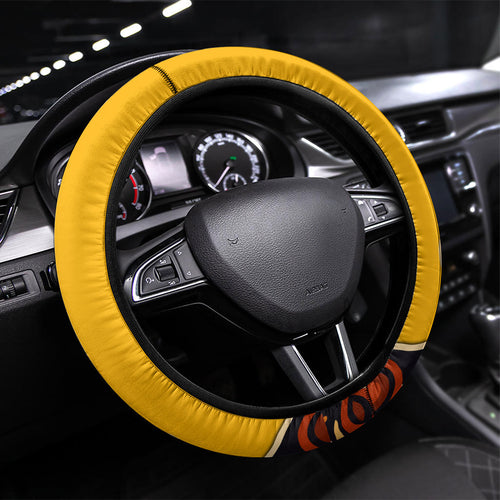 Didgeridoo Steering Wheel Cover Aboriginal Dot Painting Indigenous Traditional Instrument