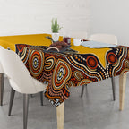 Didgeridoo Tablecloth Aboriginal Dot Painting Indigenous Traditional Instrument