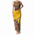 Didgeridoo Tank Maxi Dress Aboriginal Dot Painting Indigenous Traditional Instrument