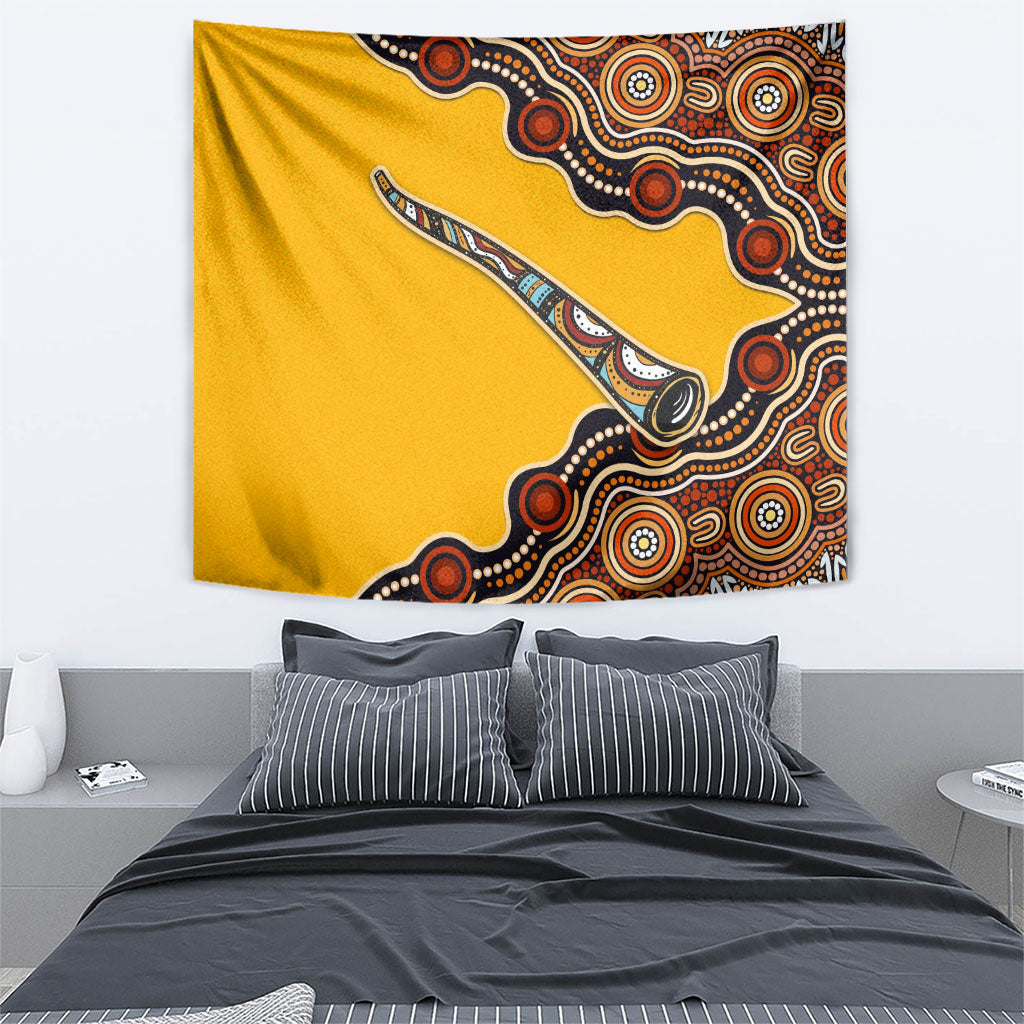 Didgeridoo Tapestry Aboriginal Dot Painting Indigenous Traditional Instrument