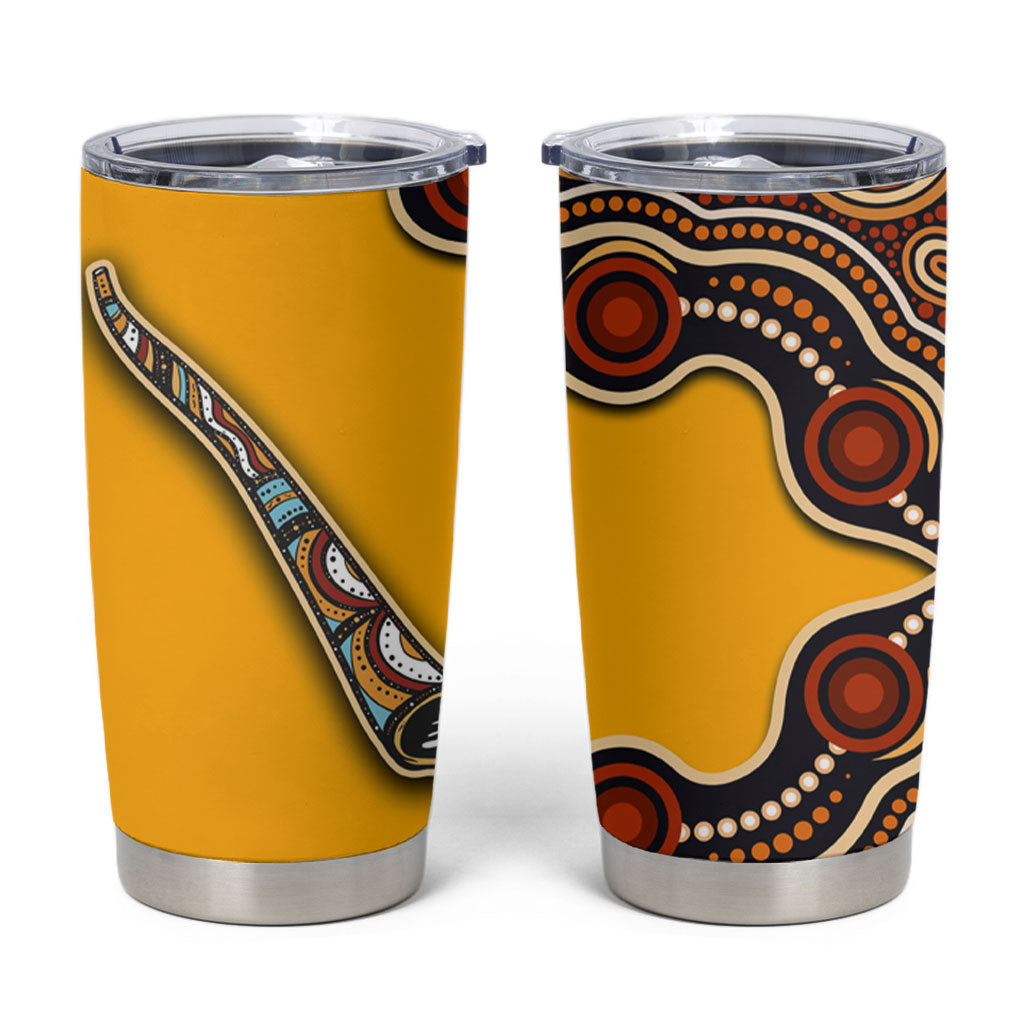 Didgeridoo Tumbler Cup Aboriginal Dot Painting Indigenous Traditional Instrument