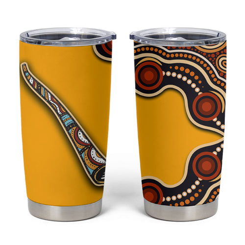 Didgeridoo Tumbler Cup Aboriginal Dot Painting Indigenous Traditional Instrument