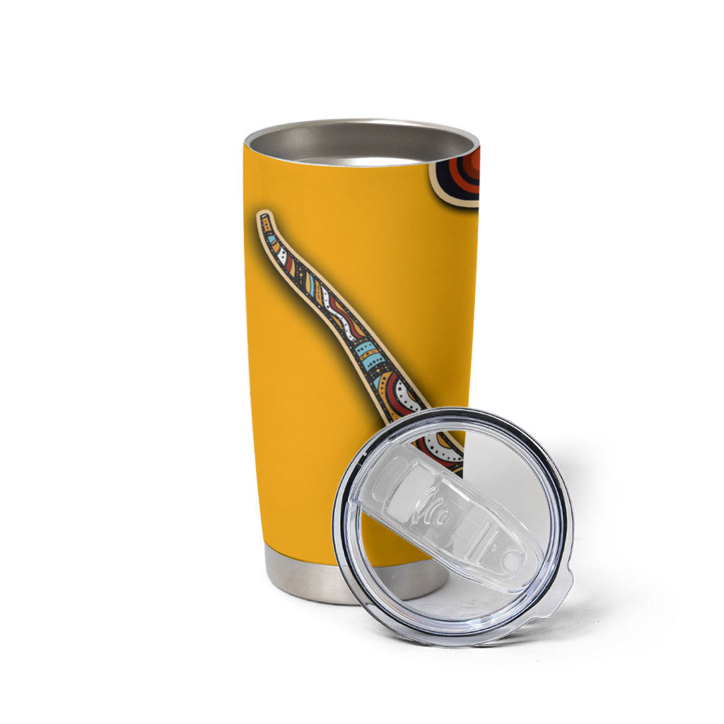 Didgeridoo Tumbler Cup Aboriginal Dot Painting Indigenous Traditional Instrument