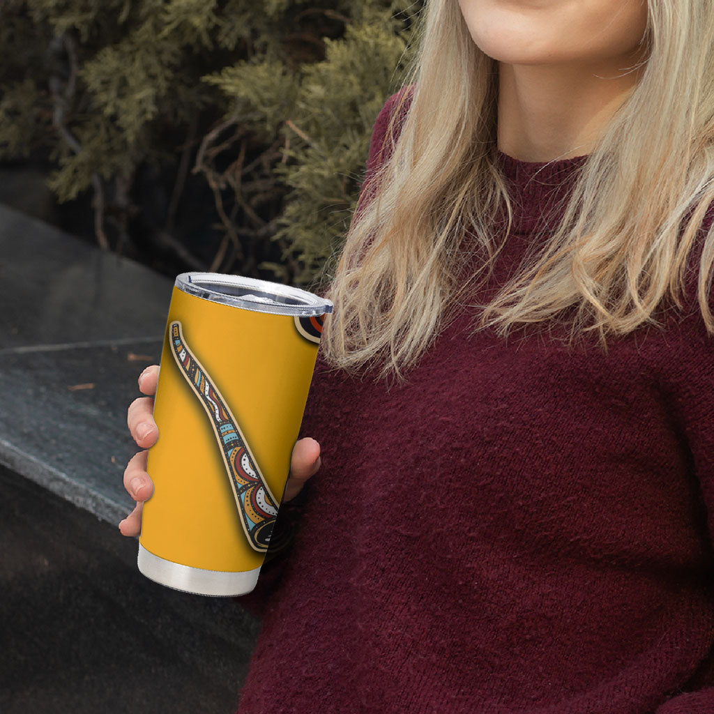 Didgeridoo Tumbler Cup Aboriginal Dot Painting Indigenous Traditional Instrument