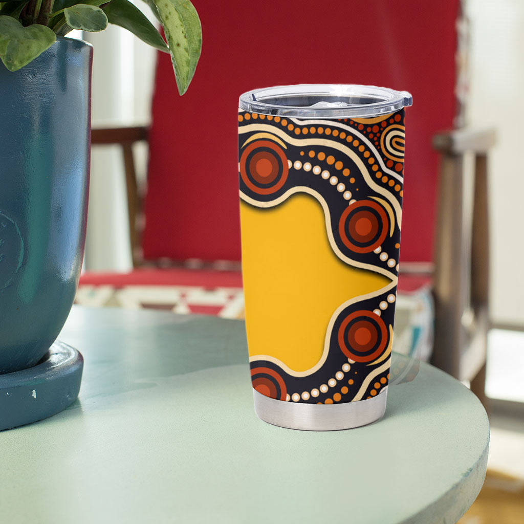 Didgeridoo Tumbler Cup Aboriginal Dot Painting Indigenous Traditional Instrument