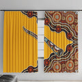 Didgeridoo Window Curtain Aboriginal Dot Painting Indigenous Traditional Instrument