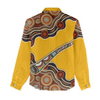 Didgeridoo Women Casual Shirt Aboriginal Dot Painting Indigenous Traditional Instrument