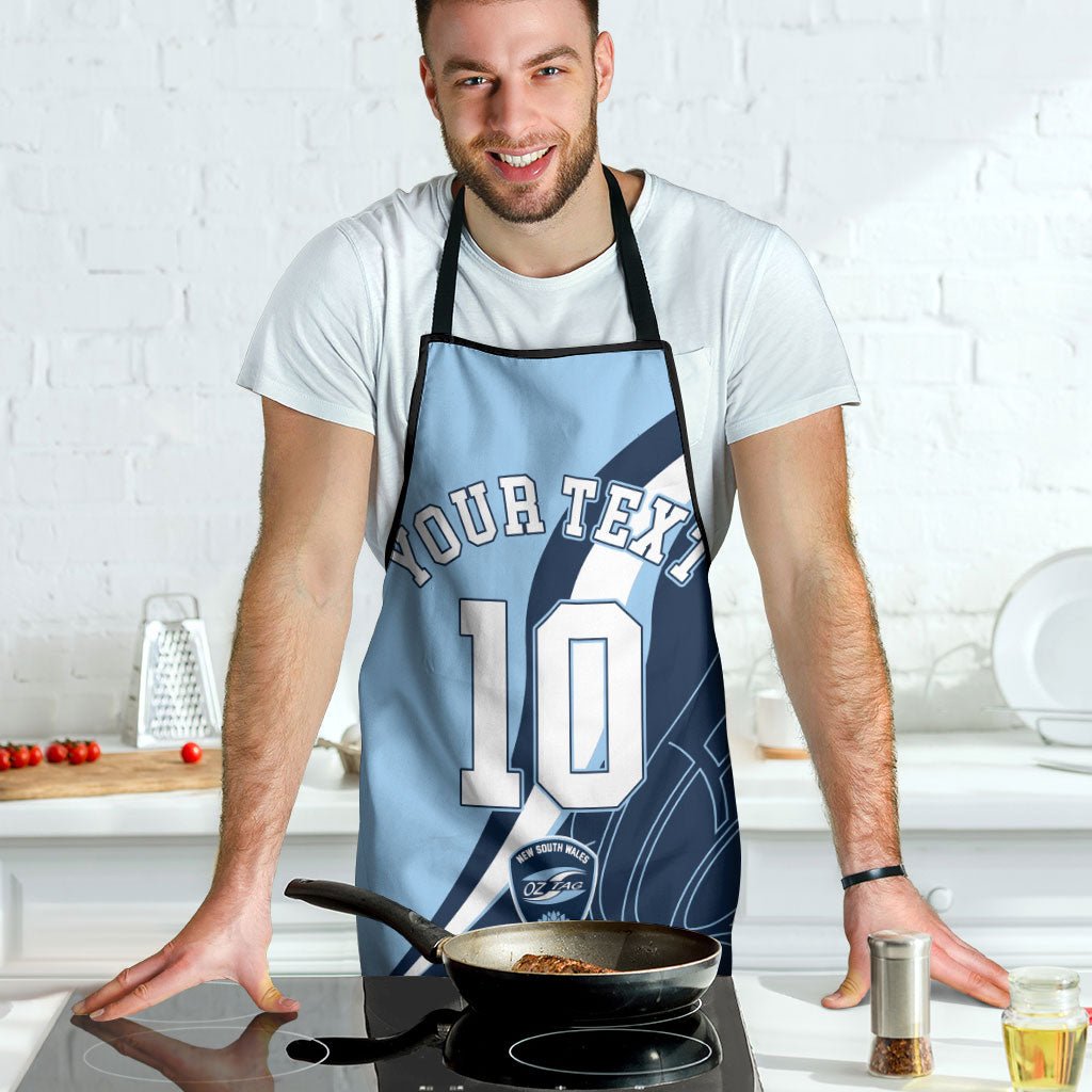 Personalized New South Wales Oztag Apron Abstract Wave Line Art