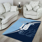Personalized New South Wales Oztag Area Rug Abstract Wave Line Art
