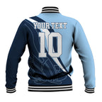 Personalized New South Wales Oztag Baseball Jacket Abstract Wave Line Art