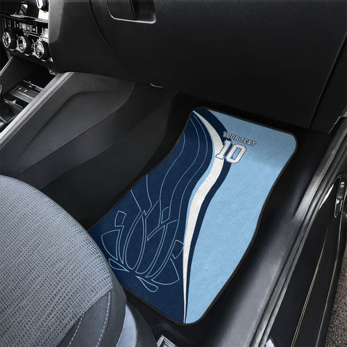 Personalized New South Wales Oztag Car Mats Abstract Wave Line Art