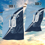 Personalized New South Wales Oztag Garden Flag Abstract Wave Line Art