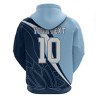 Personalized New South Wales Oztag Hoodie Abstract Wave Line Art