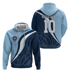 Personalized New South Wales Oztag Hoodie Abstract Wave Line Art