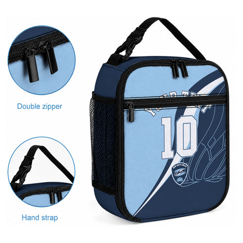 Personalized New South Wales Oztag Lunch Bag Abstract Wave Line Art