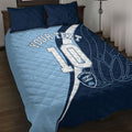 Personalized New South Wales Oztag Quilt Bed Set Abstract Wave Line Art
