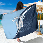 Personalized New South Wales Oztag Sarong Abstract Wave Line Art
