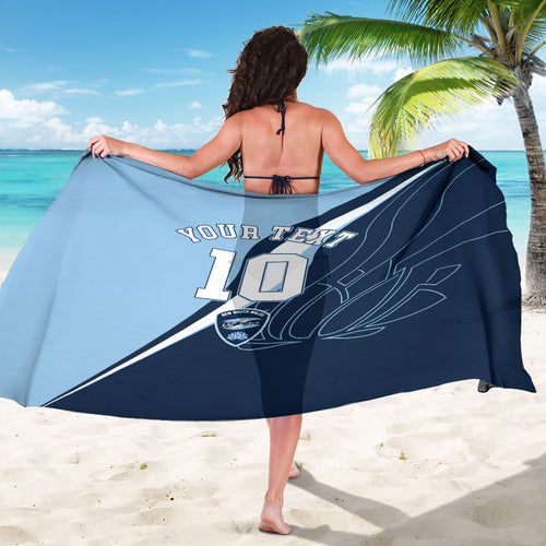 Personalized New South Wales Oztag Sarong Abstract Wave Line Art