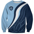 Personalized New South Wales Oztag Sweatshirt Abstract Wave Line Art