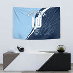 Personalized New South Wales Oztag Tapestry Abstract Wave Line Art
