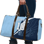 Personalized New South Wales Oztag Travel Bag Abstract Wave Line Art