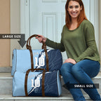 Personalized New South Wales Oztag Travel Bag Abstract Wave Line Art
