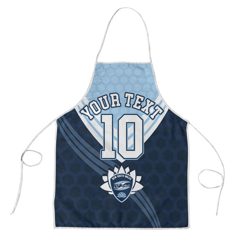 Personalized New South Wales Oztag Apron Hexagon Texture Chevron Pattern Art