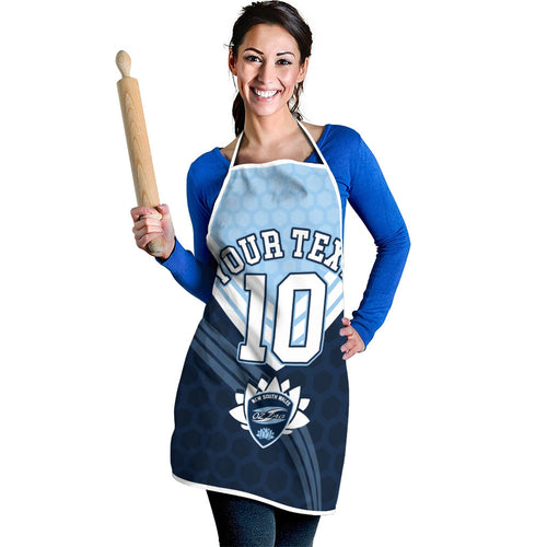 Personalized New South Wales Oztag Apron Hexagon Texture Chevron Pattern Art