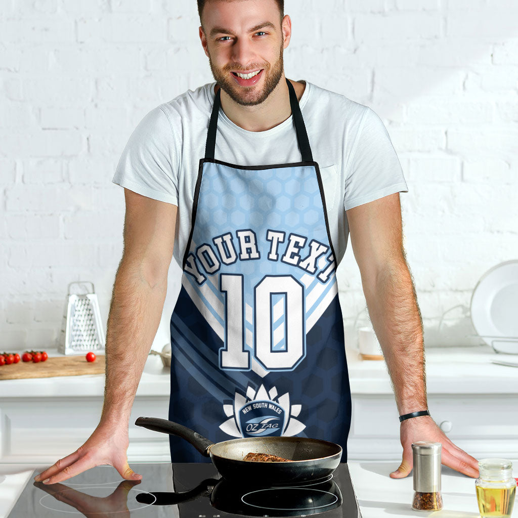 Personalized New South Wales Oztag Apron Hexagon Texture Chevron Pattern Art