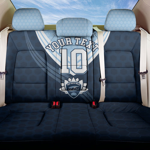 Personalized New South Wales Oztag Back Car Seat Cover Hexagon Texture Chevron Pattern Art