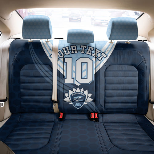 Personalized New South Wales Oztag Back Car Seat Cover Hexagon Texture Chevron Pattern Art