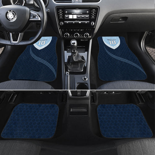 Personalized New South Wales Oztag Car Mats Hexagon Texture Chevron Pattern Art
