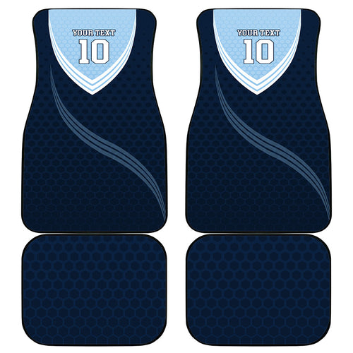 Personalized New South Wales Oztag Car Mats Hexagon Texture Chevron Pattern Art
