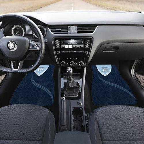 Personalized New South Wales Oztag Car Mats Hexagon Texture Chevron Pattern Art