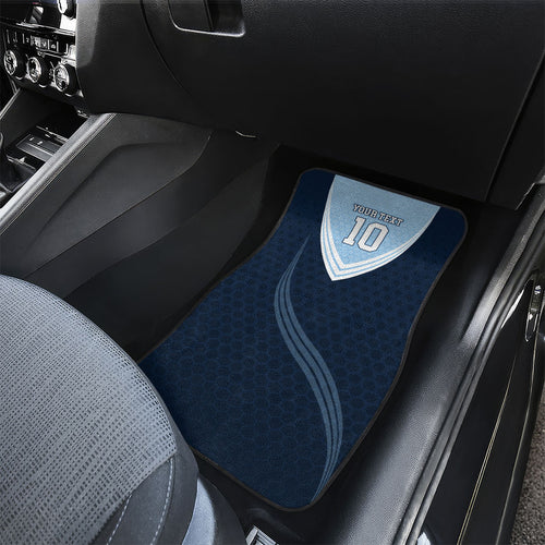 Personalized New South Wales Oztag Car Mats Hexagon Texture Chevron Pattern Art