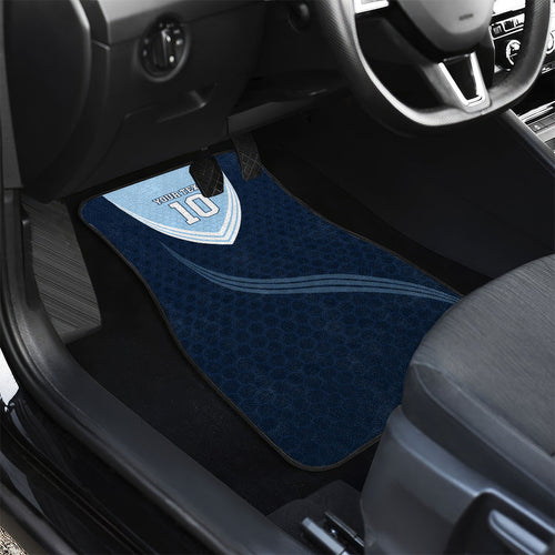 Personalized New South Wales Oztag Car Mats Hexagon Texture Chevron Pattern Art