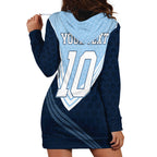 Personalized New South Wales Oztag Hoodie Dress Hexagon Texture Chevron Pattern Art