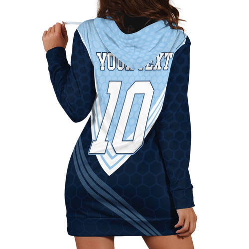 Personalized New South Wales Oztag Hoodie Dress Hexagon Texture Chevron Pattern Art