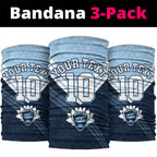Personalized New South Wales Oztag Neck Gaiter Hexagon Texture Chevron Pattern Art
