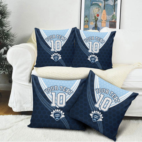 Personalized New South Wales Oztag Pillow Cover Hexagon Texture Chevron Pattern Art