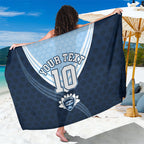 Personalized New South Wales Oztag Sarong Hexagon Texture Chevron Pattern Art