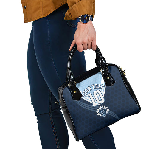 Personalized New South Wales Oztag Shoulder Handbag Hexagon Texture Chevron Pattern Art